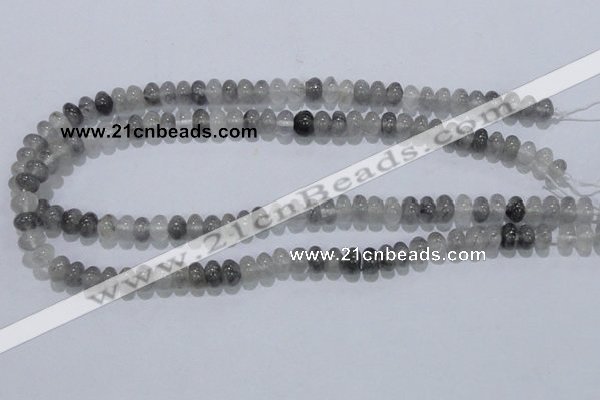 CCQ67 15.5 inches 5*8mm rondelle cloudy quartz beads wholesale