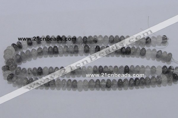 CCQ68 15.5 inches 6*10mm rondelle cloudy quartz beads wholesale