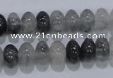 CCQ69 15.5 inches 7*12mm rondelle cloudy quartz beads wholesale