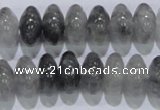 CCQ70 15.5 inches 8*14mm rondelle cloudy quartz beads wholesale