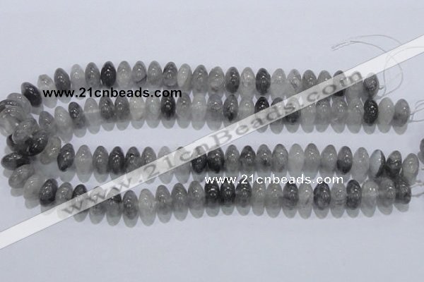 CCQ70 15.5 inches 8*14mm rondelle cloudy quartz beads wholesale