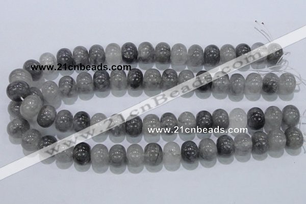 CCQ71 15.5 inches 12*16mm rondelle cloudy quartz beads wholesale