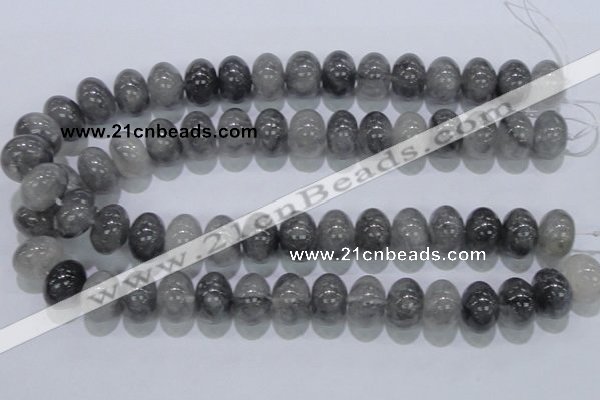 CCQ72 15.5 inches 13*18mm rondelle cloudy quartz beads wholesale