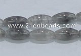 CCQ81 15.5 inches 8*16mm rice cloudy quartz beads wholesale