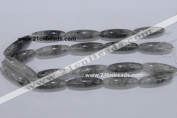 CCQ87 15.5 inches 12*40mm rice cloudy quartz beads wholesale