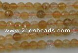 CCR151 15.5 inches 6mm faceted round natural citrine gemstone beads