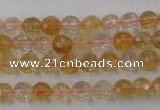 CCR152 15.5 inches 7mm faceted round natural citrine gemstone beads