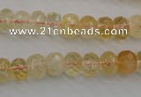 CCR162 15.5 inches 7*10mm faceted rondelle natural citrine beads