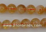 CCR166 15.5 inches 8mm round natural citrine beads wholesale