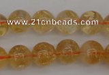 CCR167 15.5 inches 10mm round natural citrine beads wholesale