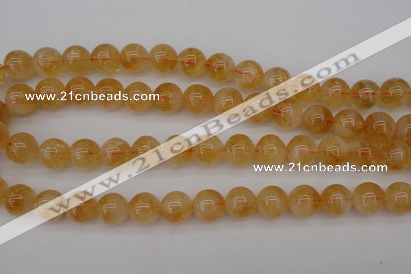 CCR168 15.5 inches 12mm round natural citrine beads wholesale