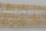 CCR172 15.5 inches 4*6mm faceted rondelle natural citrine beads