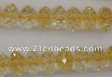 CCR174 15.5 inches 5*8mm faceted rondelle natural citrine beads