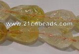 CCR212 15.5 inches 13*18mm faceted teardrop citrine gemstone beads