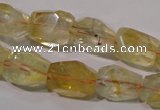 CCR214 15.5 inches 12*14mm faceted nuggets natural citrine beads