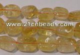 CCR218 15.5 inches 9*13mm nuggets natural citrine gemstone beads