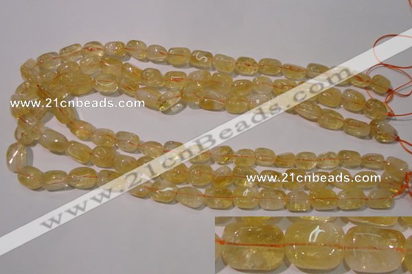 CCR218 15.5 inches 9*13mm nuggets natural citrine gemstone beads