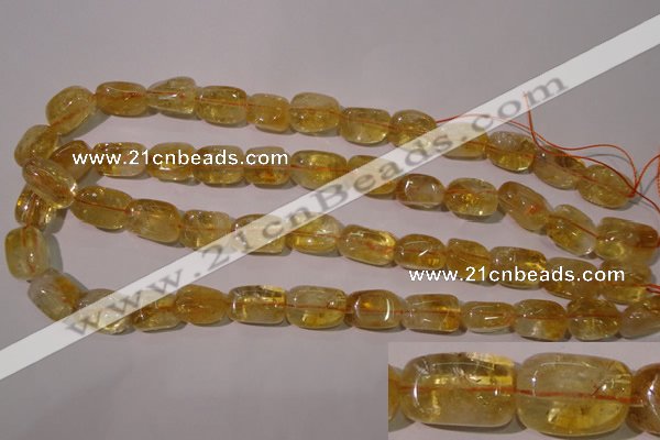 CCR219 15.5 inches 11*17mm nuggets natural citrine gemstone beads