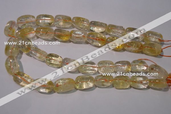 CCR220 15.5 inches 14*23mm nuggets natural citrine gemstone beads