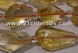 CCR222 15.5 inches 10*14mm – 12*16mm faceted nuggets natural citrine beads