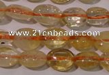 CCR228 15.5 inches 6*9mm oval natural citrine gemstone beads