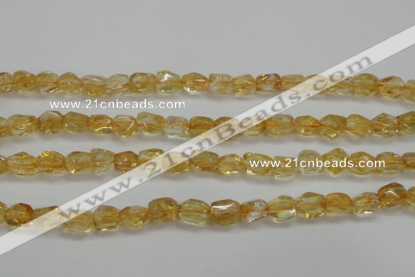 CCR235 15.5 inches 7*9mm nuggets natural citrine gemstone beads