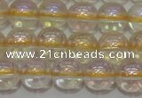 CCR301 15.5 inches 6mm round AB-color natural citrine beads