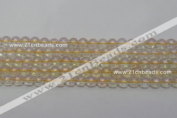 CCR301 15.5 inches 6mm round AB-color natural citrine beads