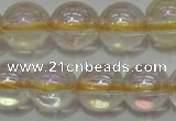 CCR302 15.5 inches 8mm round AB-color natural citrine beads