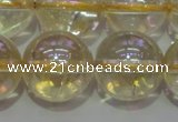 CCR304 15.5 inches 12mm round AB-color natural citrine beads