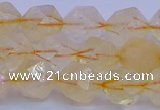 CCR313 15.5 inches 10mm faceted nuggets citrine gemstone beads