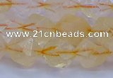 CCR314 15.5 inches 12mm faceted nuggets citrine gemstone beads