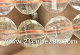 CCR323 15.5 inches 10mm faceted round natural citrine beads