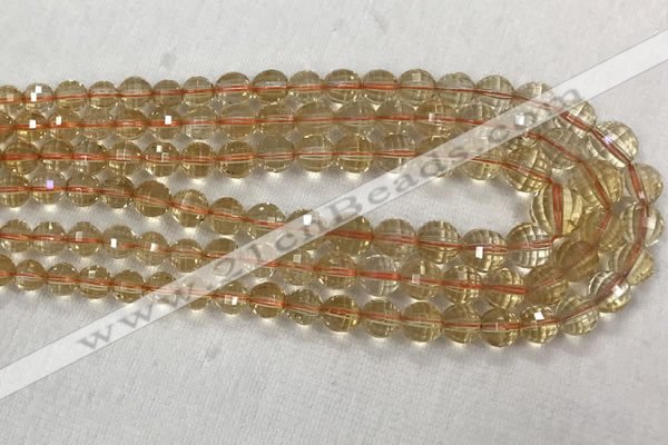 CCR328 15.5 inches 6mm - 10mm faceted round citrine graduated beads