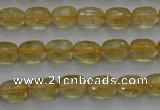 CCR33 15.5 inches 8*10mm faceted rice natural citrine gemstone beads