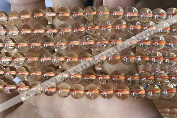 CCR331 15.5 inches 6mm round natural citrine gemstone beads