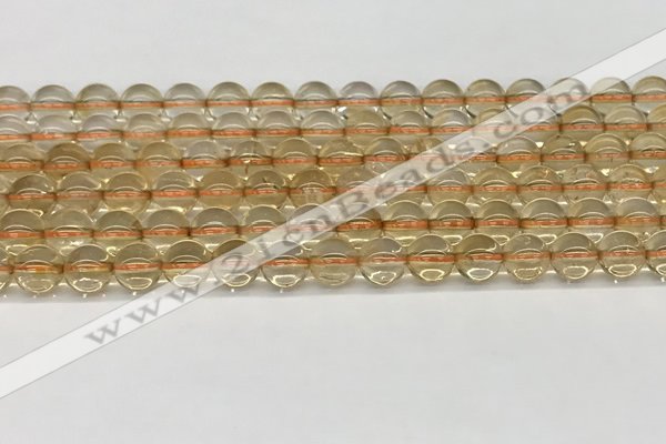 CCR346 15.5 inches 8mm round natural citrine beads wholesale