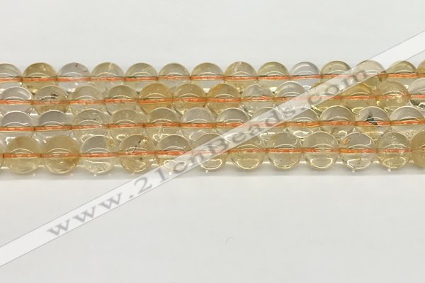 CCR347 15.5 inches 10mm round natural citrine beads wholesale