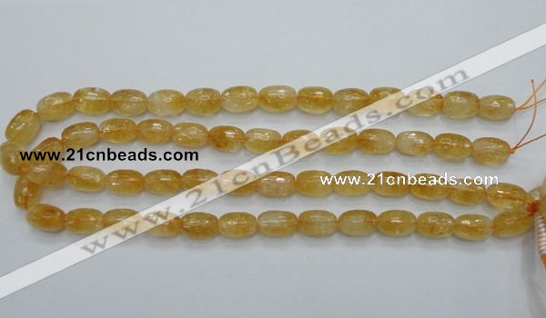 CCR35 15.5 inches 10*15mm faceted rice natural citrine gemstone beads