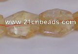 CCR352 15*20mm - 20*25mm faceted freeform natural citrine beads