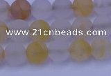 CCR371 15.5 inches 6mm round matte citrine beads wholesale