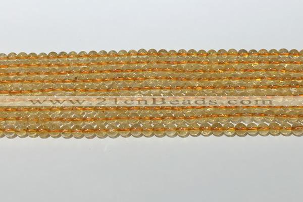 CCR377 15.5 inches 4.5-5mm round citrine gemstone beads wholesale