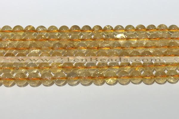 CCR379 15.5 inches 8mm round citrine gemstone beads wholesale