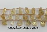 CCR380 15.5 inches 10*13mm - 15*25mm nuggets citrine beads