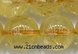 CCR384 15 inches 12mm round citrine beads wholesale