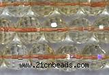 CCR391 15 inches 7mm faceted round citrine beads wholesale