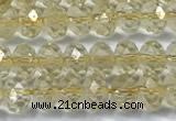 CCR395 15 inches 3*4mm faceted rondelle citrine beads