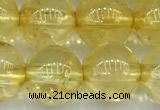 CCR401 15 inches 10mm round citrine beads, 2mm hole