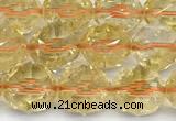 CCR417 15 inches 10mm faceted nuggets citrine beads