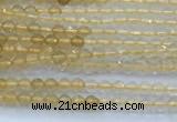 CCR420 15 inches 2mm faceted round citrine beads